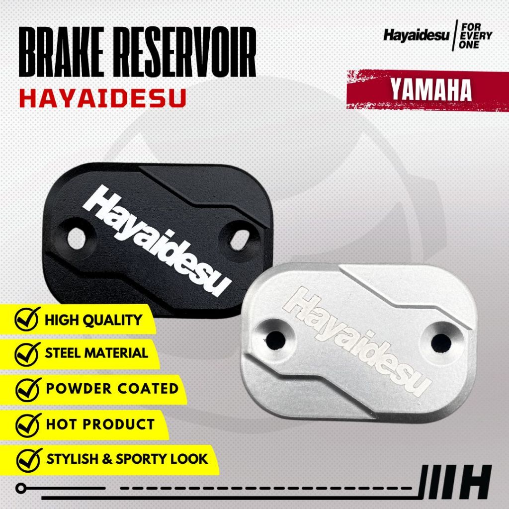Hayaidesu Brake Reservoir Cover Tutup Tabung Minyak Rem CNC YAMAHA AEROX NMAX LEXI R15