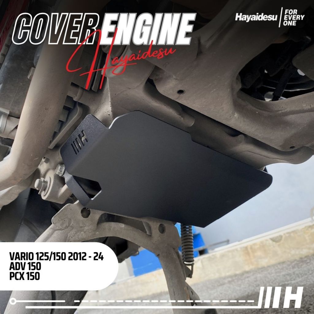 Hayaidesu ENGINE COVER Pelindung Bawah Mesin Motor Honda ADV 150, PCX 150 & VARIO 125/150 (2015-2025)