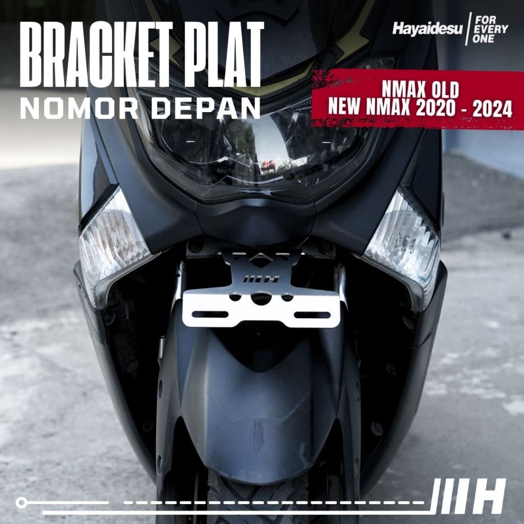 Hayaidesu Bracket Plate Number Depan Yamaha NMAX OLD & New NMAX - Dudukan Plat Nomor Depan