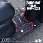 Hayaidesu Honda Beat (2024 - 2025) Street/Deluxe/CBS Karpet Motor Floor Mat - Premium Quality