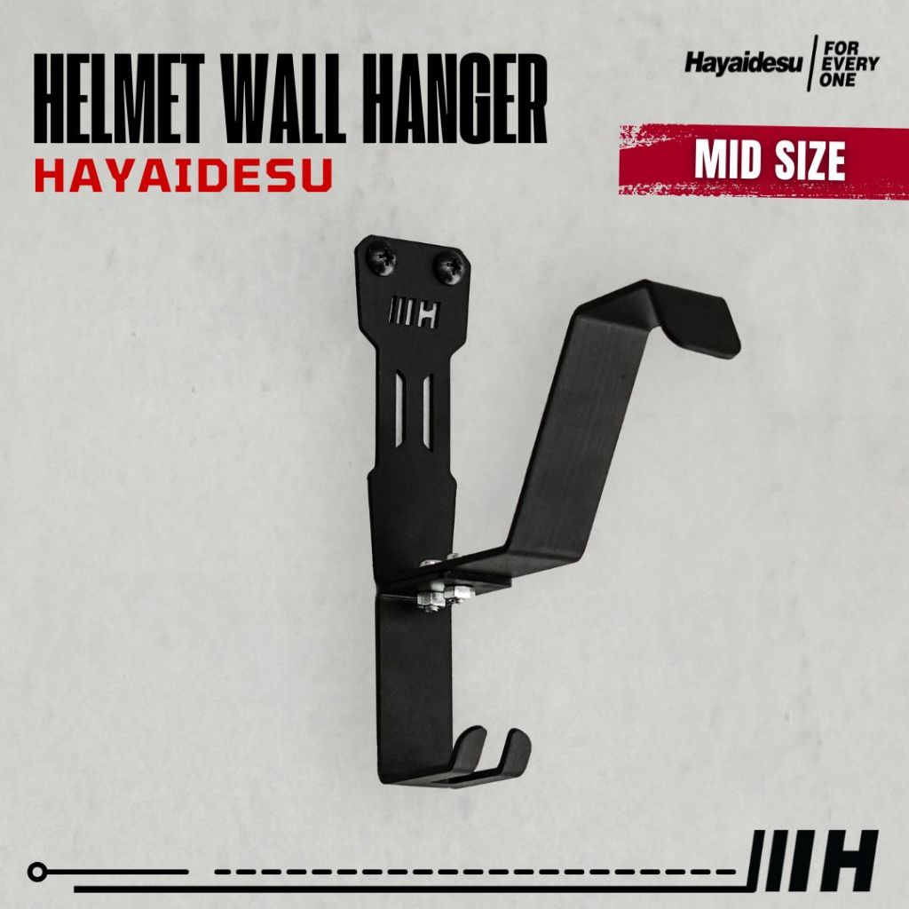 Hayaidesu Helmet Wall Hanger Plat Gantungan Helm Dinding