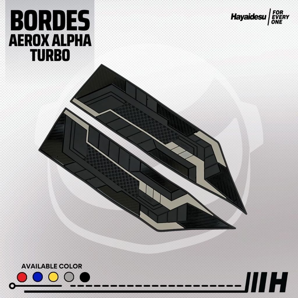 Hayaidesu Floor Step Boardrest Karpet Motor Yamaha AEROX ALPHA TURBO Bordes - Premium