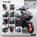 Hayaidesu Yamaha AEROX ALPHA (Standard/Cyber City/Turbo) Paket FULL SET Body Protector Cover