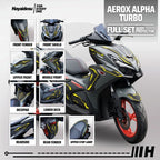 Hayaidesu Yamaha AEROX ALPHA (Standard/Cyber City/Turbo) Paket FULL SET Body Protector Cover
