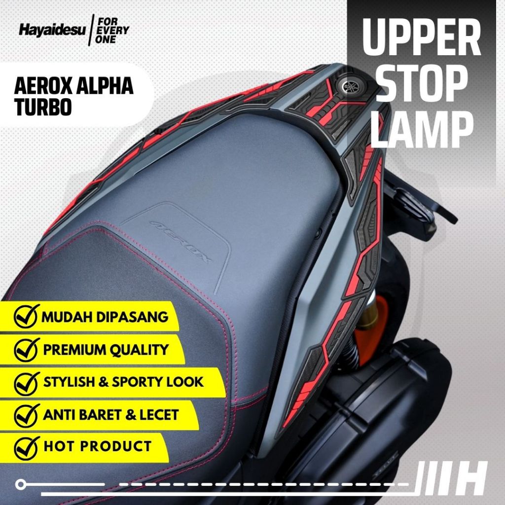 Hayaidesu Yamaha AEROX ALPHA (Standard/Cyber City/Turbo) Body Protector UPPER STOP LAMP & BEHEL Cover