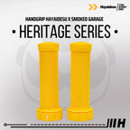 Hayaidesu x Smoked Garage Hand Grip HERITAGE Series (Ujung Tertutup) Vespa Classic/Manual Handgrip