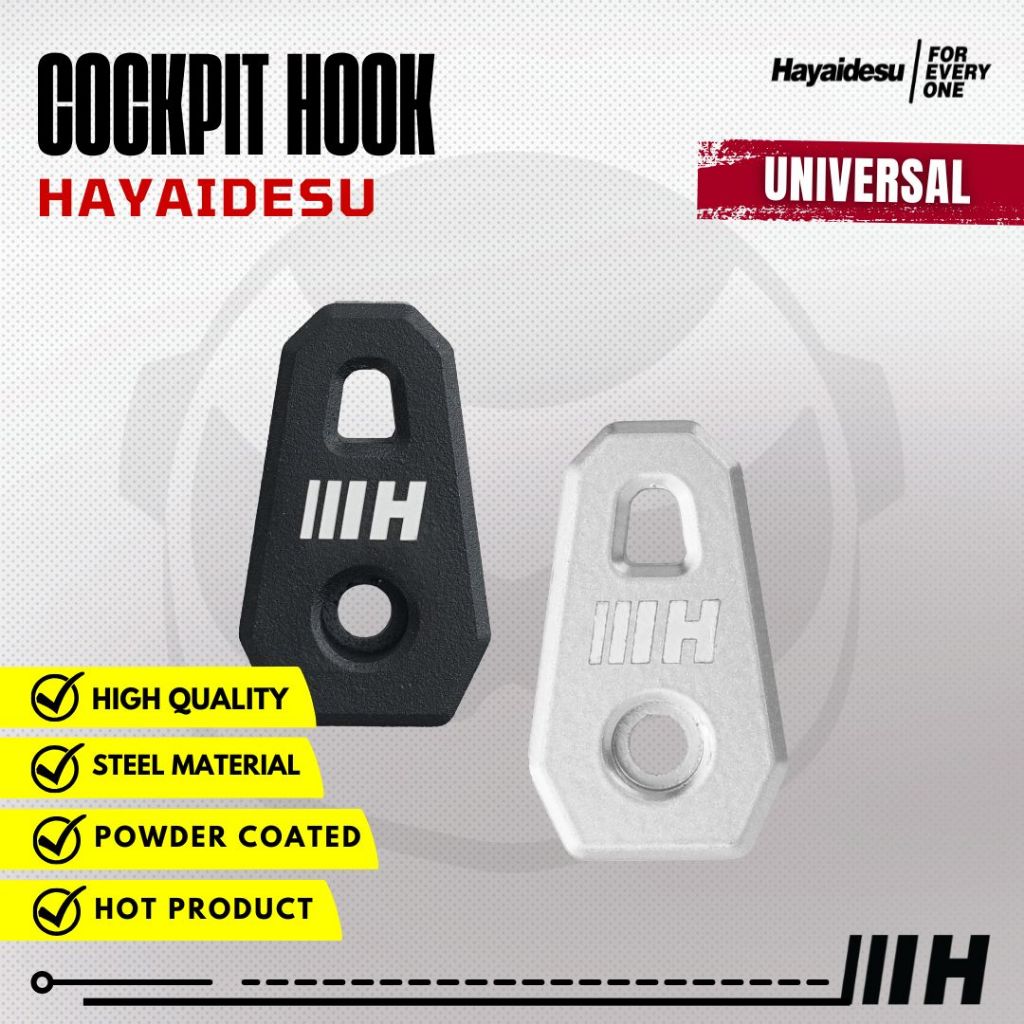 Hayaidesu Cockpit Deck Hook Gantungan Barang Universal CNC