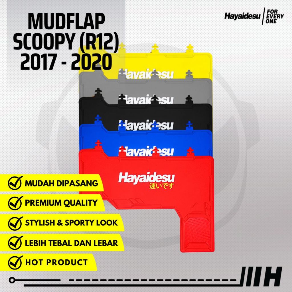Hayaidesu MudFlap Scoopy Ring 12 (2017-2020)  Penahan Lumpur