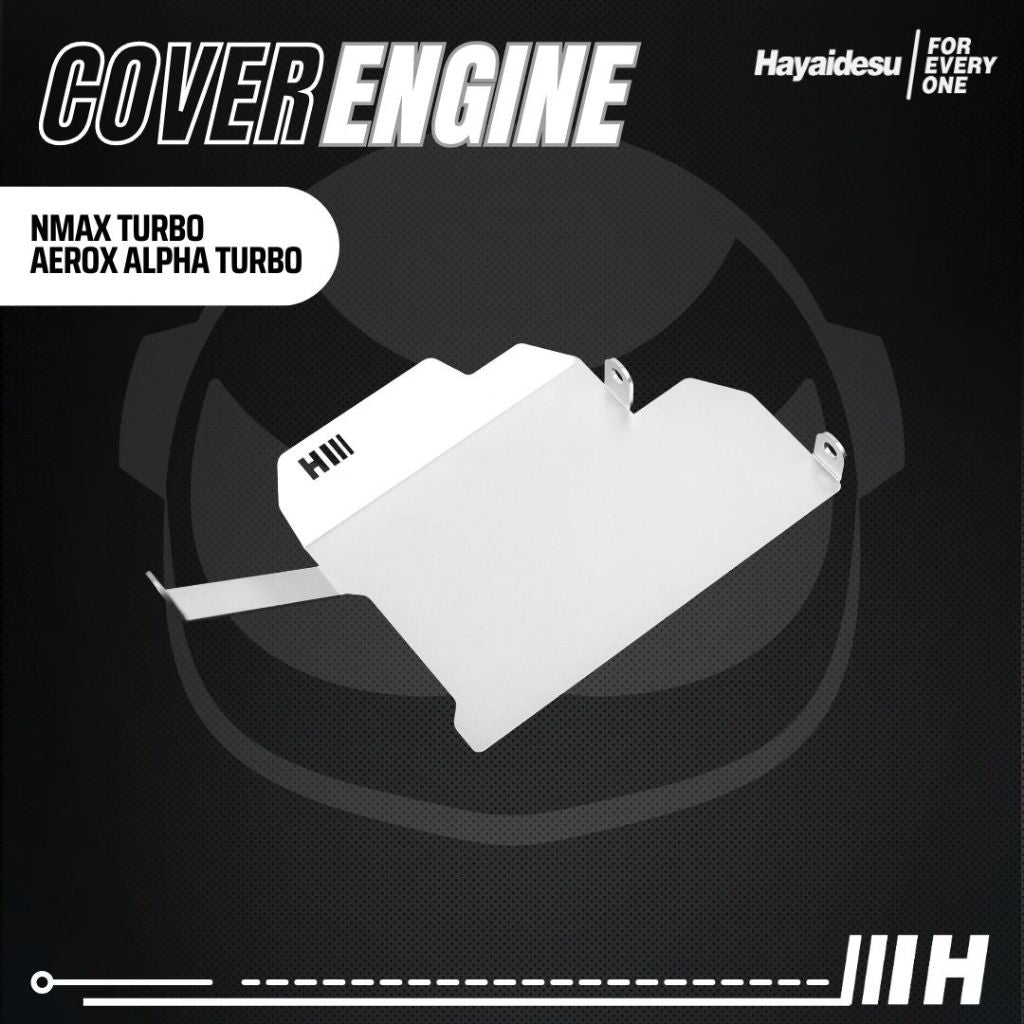 Hayaidesu ENGINE COVER Pelindung Bawah Mesin Motor Yamaha NMAX TURBO & AEROX ALPHA TURBO