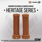 Hayaidesu x Smoked Garage Hand Grip HERITAGE Series (Ujung Tertutup) Vespa Classic/Manual Handgrip