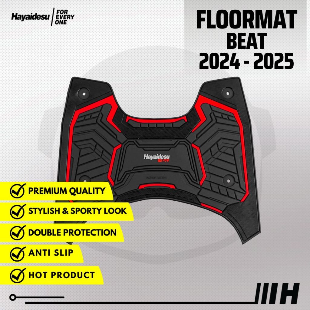 Hayaidesu Honda Beat (2024 - 2025) Street/Deluxe/CBS Karpet Motor Floor Mat - Premium Quality
