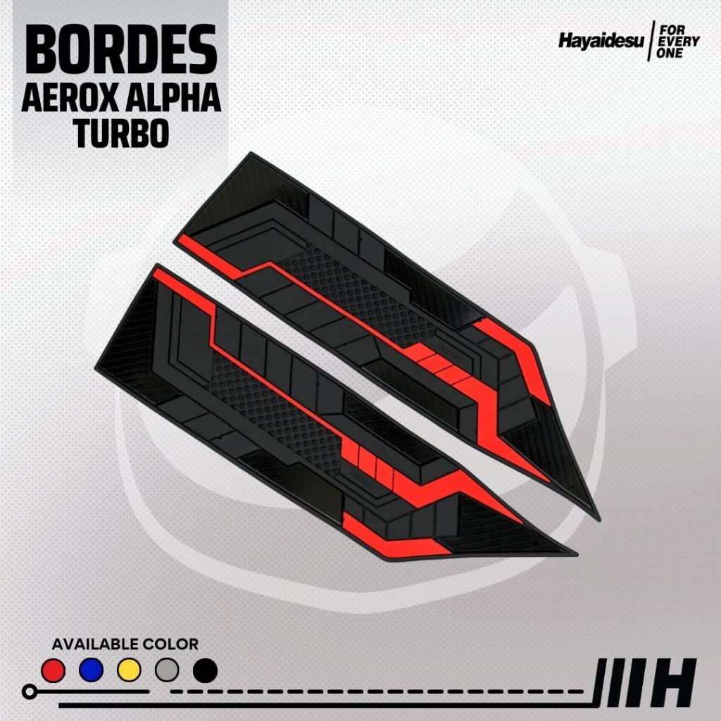 Hayaidesu Floor Step Boardrest Karpet Motor Yamaha AEROX ALPHA TURBO Bordes - Premium
