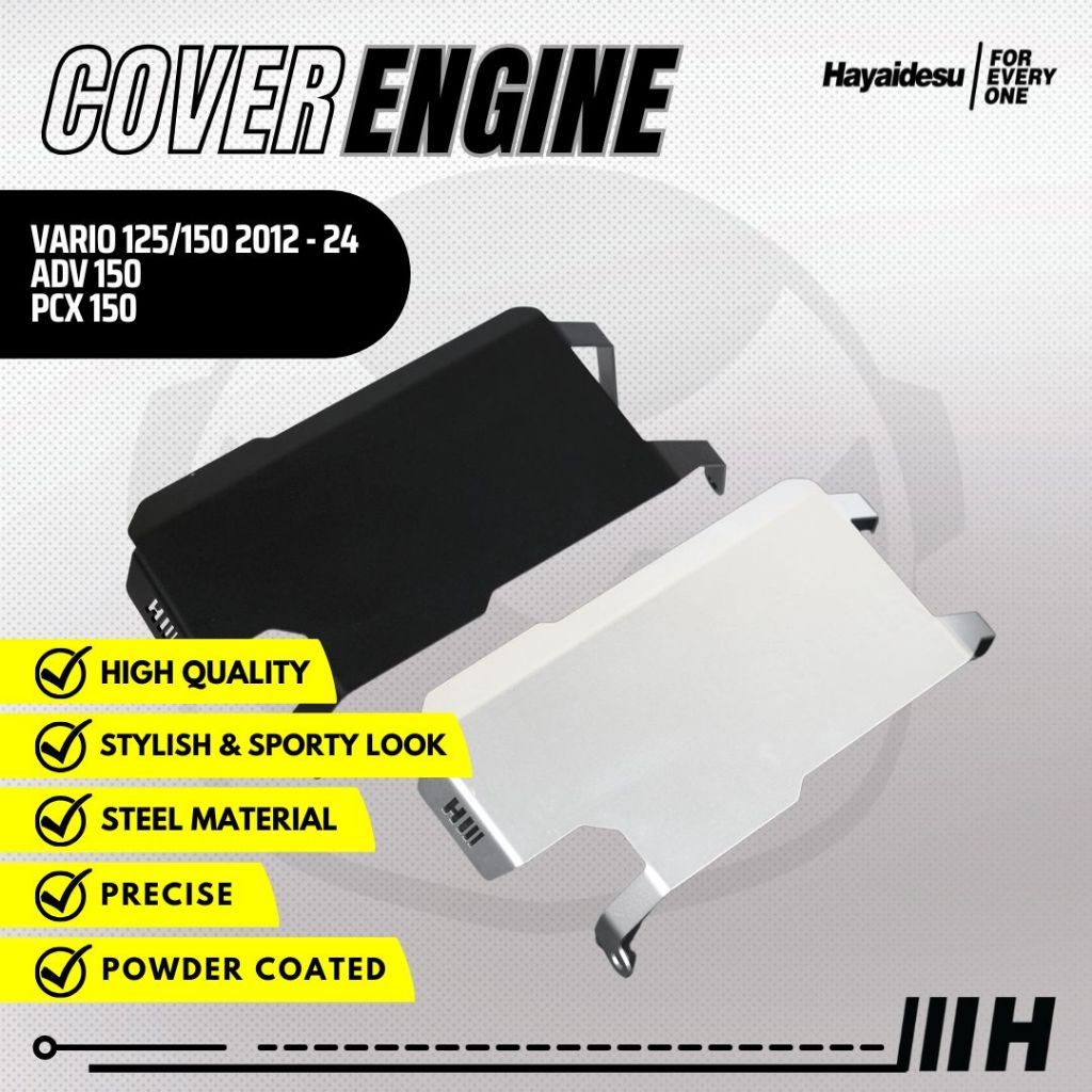 Hayaidesu ENGINE COVER Pelindung Bawah Mesin Motor Honda ADV 150, PCX 150 & VARIO 125/150 (2015-2025)