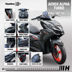 Hayaidesu Yamaha AEROX ALPHA (Standard/Cyber City/Turbo) Paket FULL SET Body Protector Cover