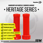 Hayaidesu x Smoked Garage Hand Grip HERITAGE Series (Ujung Tertutup) Vespa Classic/Manual Handgrip
