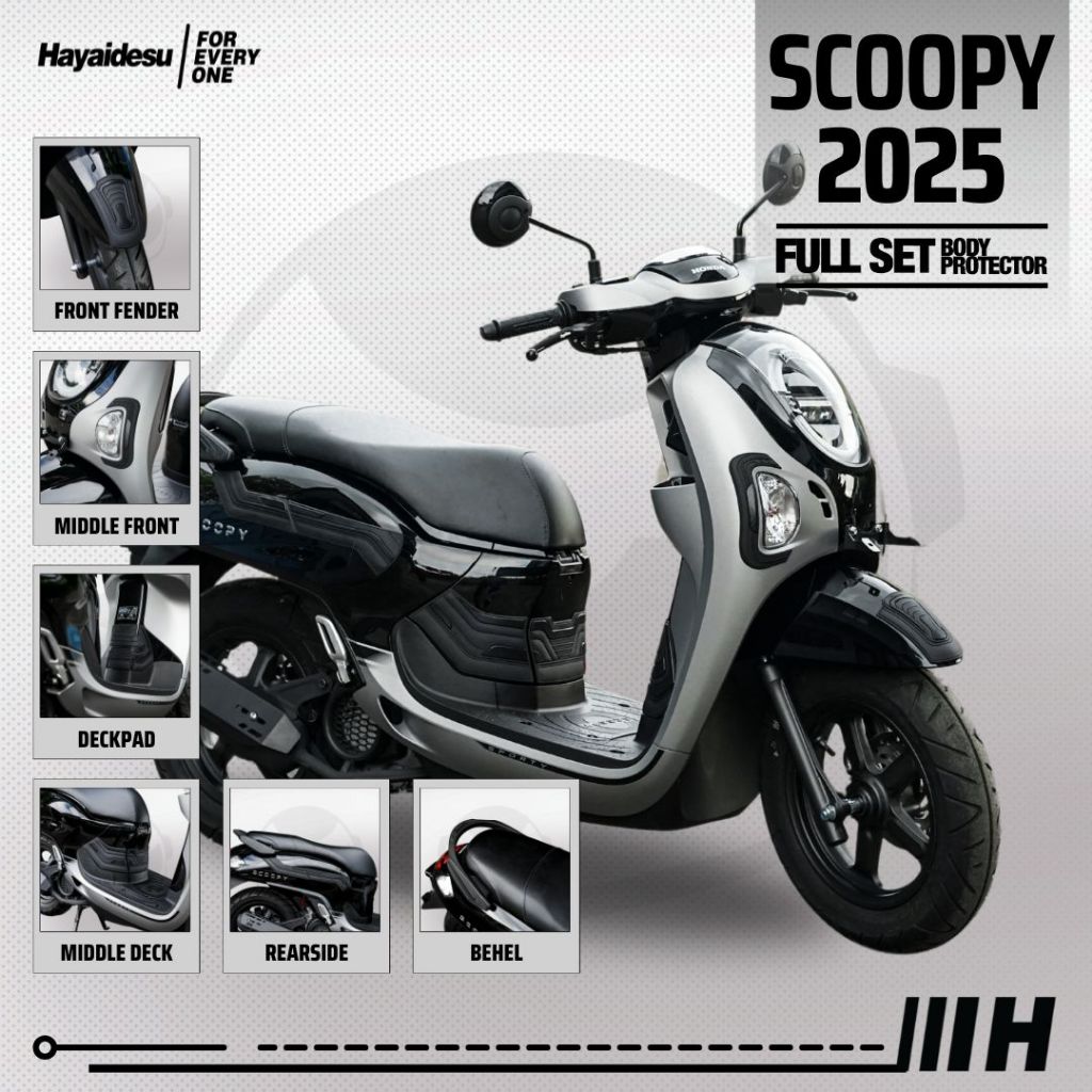 Hayaidesu Body Protector Scoopy 2025 Full Set Cover
