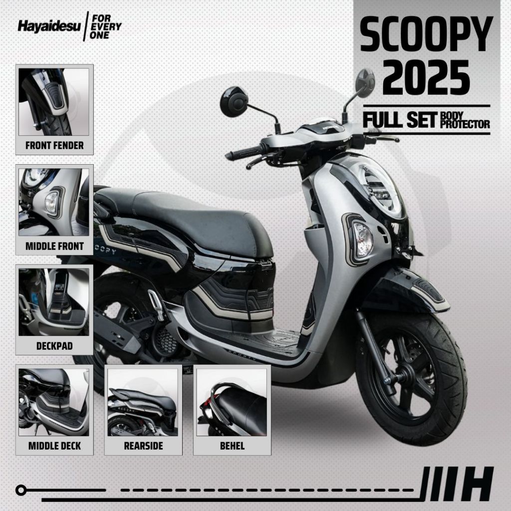 Hayaidesu Body Protector Scoopy 2025 Full Set Cover