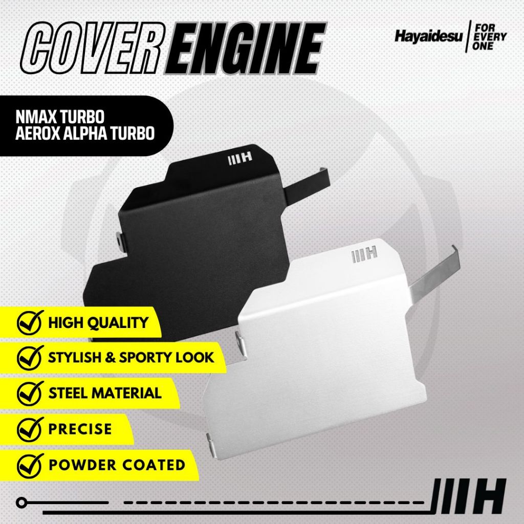 Hayaidesu ENGINE COVER Pelindung Bawah Mesin Motor Yamaha NMAX TURBO & AEROX ALPHA TURBO