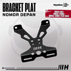 Hayaidesu Bracket Plate Number Depan Yamaha Nmax NEO/S,TURBO/TECHMAX- Dudukan Plat Nomor Depan