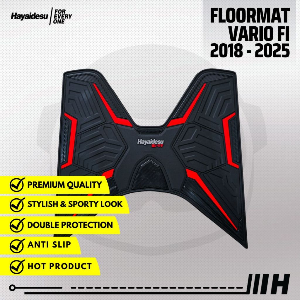 Hayaidesu Floor Mat New Vario 125/150 FI (2018-2025) Led New Karpet Motor - Premium Quality