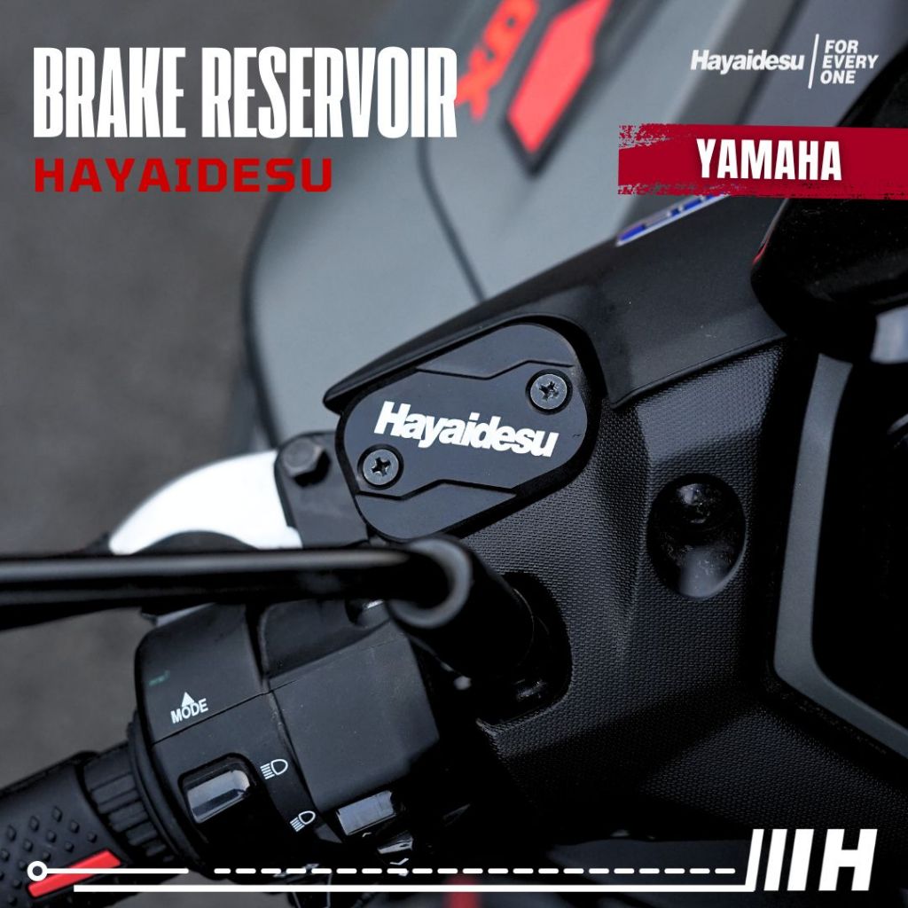 Hayaidesu Brake Reservoir Cover Tutup Tabung Minyak Rem CNC YAMAHA AEROX NMAX LEXI R15