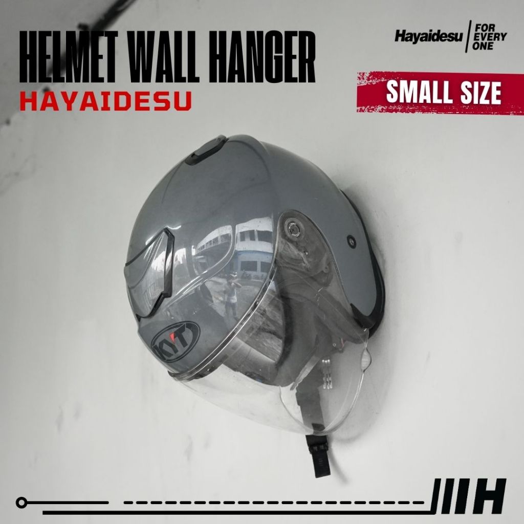 Hayaidesu Helmet Wall Hanger Plat Gantungan Helm Dinding