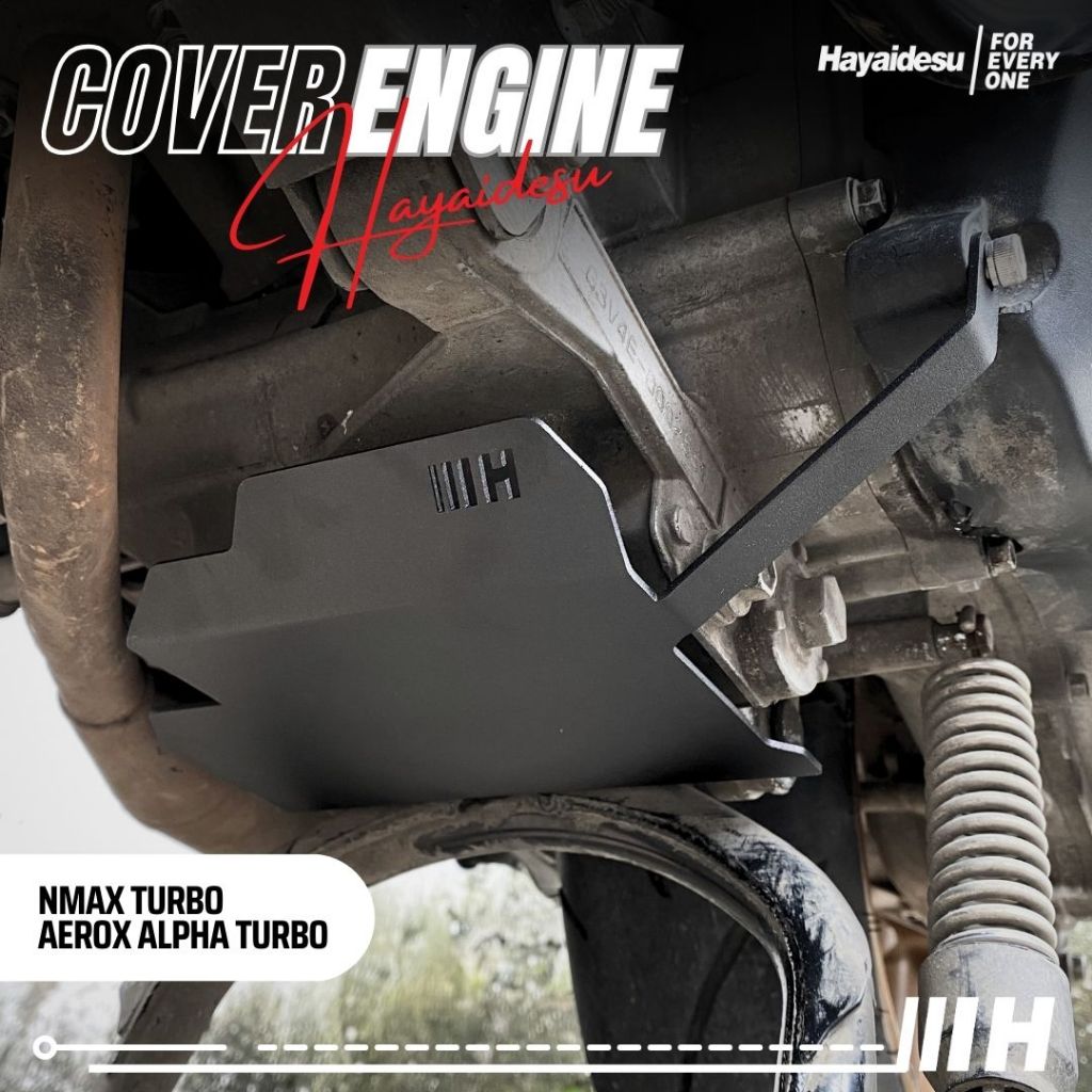 Hayaidesu ENGINE COVER Pelindung Bawah Mesin Motor Yamaha NMAX TURBO & AEROX ALPHA TURBO