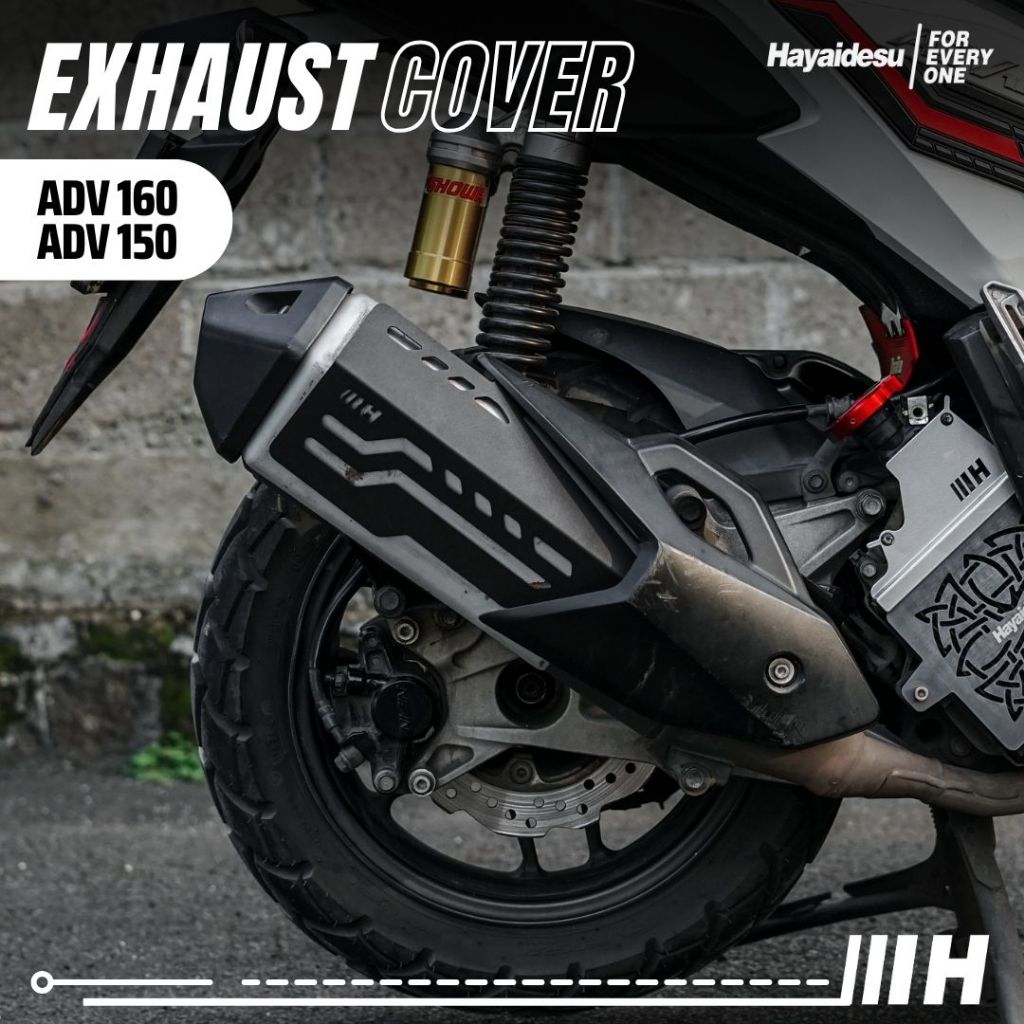 Hayaidesu Exhaust Cover ADV 150 & ADV 160 Tameng Pelindung Knalpot Motor Honda ADV