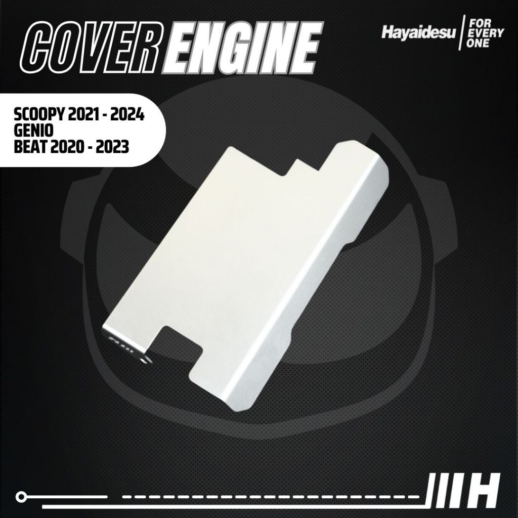 Hayaidesu ENGINE COVER Pelindung Bawah Mesin Motor Honda GENIO, BEAT (2020-2023) & SCOOPY (2021-2024)