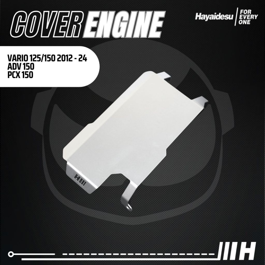 Hayaidesu ENGINE COVER Pelindung Bawah Mesin Motor Honda ADV 150, PCX 150 & VARIO 125/150 (2015-2025)