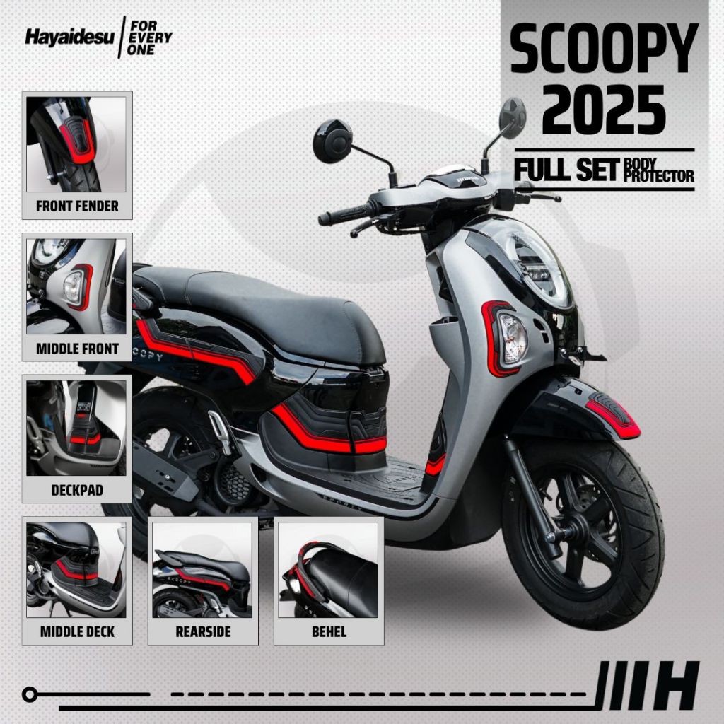 Hayaidesu Body Protector Scoopy 2025 Full Set Cover
