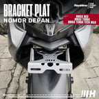 Hayaidesu Bracket Plate Number Depan Yamaha Nmax NEO/S,TURBO/TECHMAX- Dudukan Plat Nomor Depan