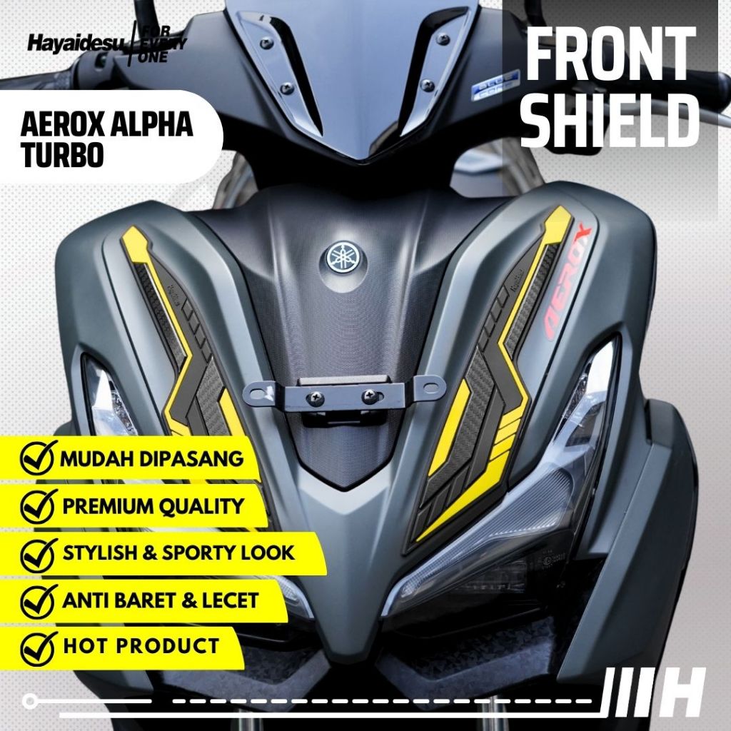 Hayaidesu Yamaha AEROX ALPHA (Standard/Cyber City/Turbo) Body Protector FRONT SHIELD Cover