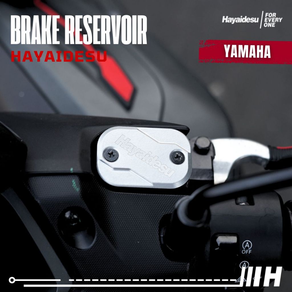 Hayaidesu Brake Reservoir Cover Tutup Tabung Minyak Rem CNC YAMAHA AEROX NMAX LEXI R15