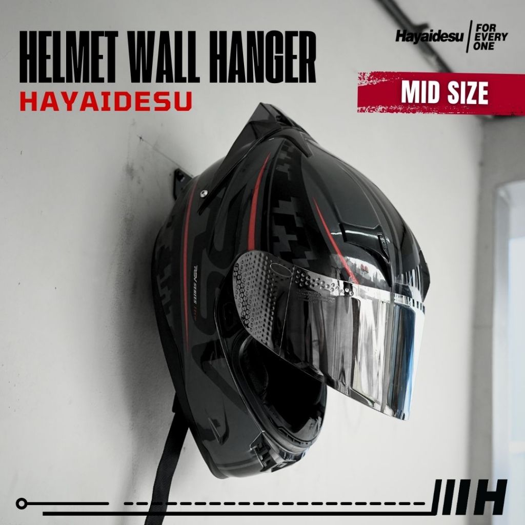 Hayaidesu Helmet Wall Hanger Plat Gantungan Helm Dinding