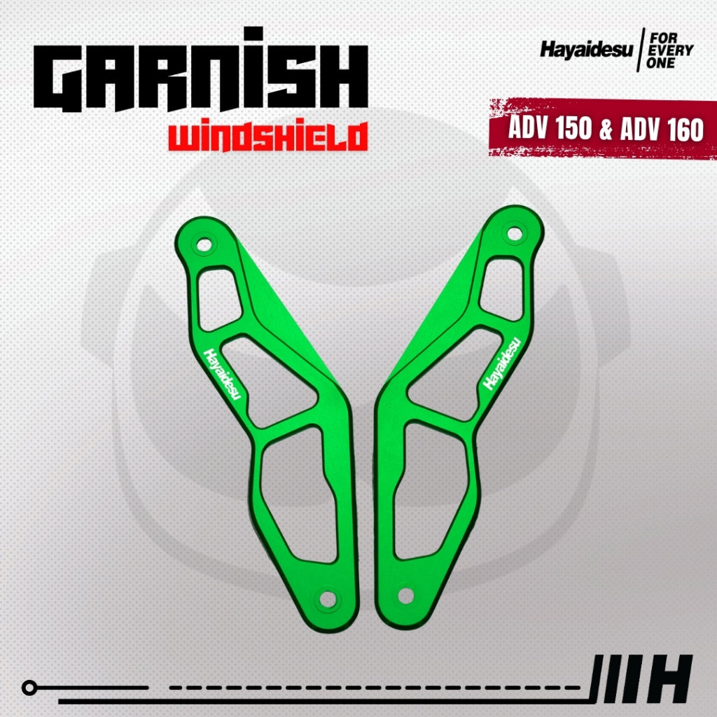 Hayaidesu Garnish Windshield ADV 150 & ADV 160 - Full CNC Anodize