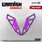 Hayaidesu Garnish Windshield AEROX Old, AEROX Connected, AEROX Alpha (Luar/Outside) - Full CNC Anodize