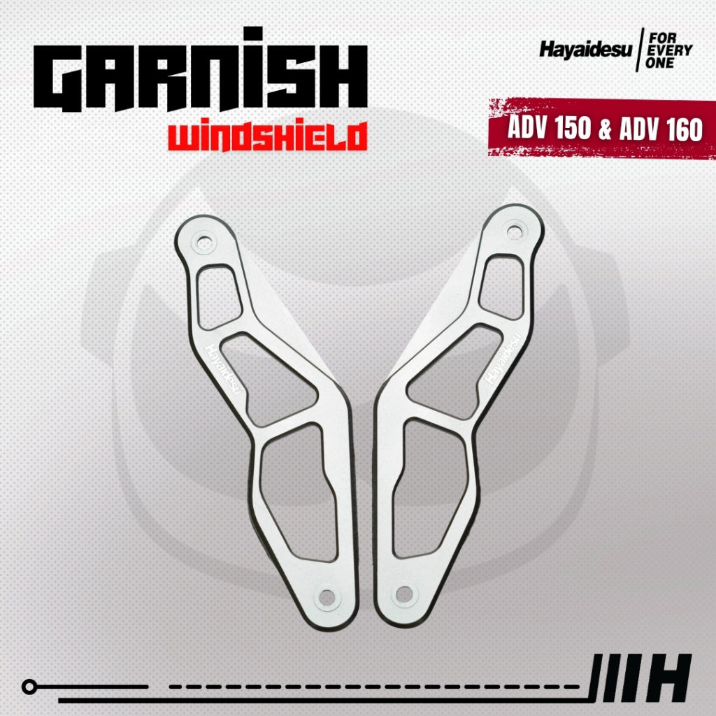 Hayaidesu Garnish Windshield ADV 150 & ADV 160 - Full CNC Anodize