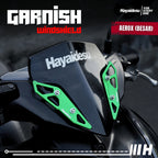 Hayaidesu Garnish Windshield AEROX Old, AEROX Connected, AEROX Alpha (Luar/Outside) - Full CNC Anodize