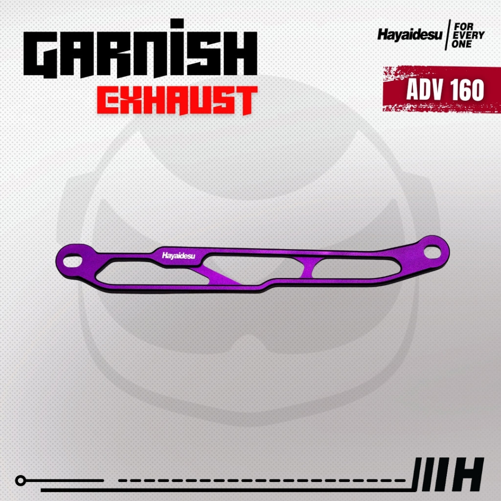 Hayaidesu Garnish Knalpot ADV 160 - Garnish Variasi Full CNC Anodize