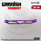 Hayaidesu Garnish Knalpot ADV 160 - Garnish Variasi Full CNC Anodize