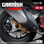Hayaidesu Garnish Knalpot ADV 150 - Garnish Variasi Full CNC Anodize