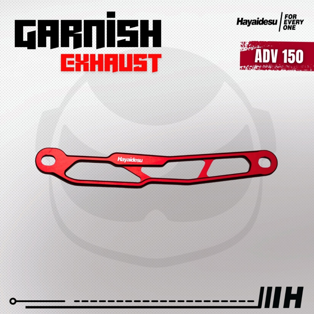 Hayaidesu Garnish Knalpot ADV 150 - Garnish Variasi Full CNC Anodize