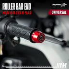 Hayaidesu  Bar End Roller Jalu Motor Stang Tipe Drat Universal - Full CNC Anodize