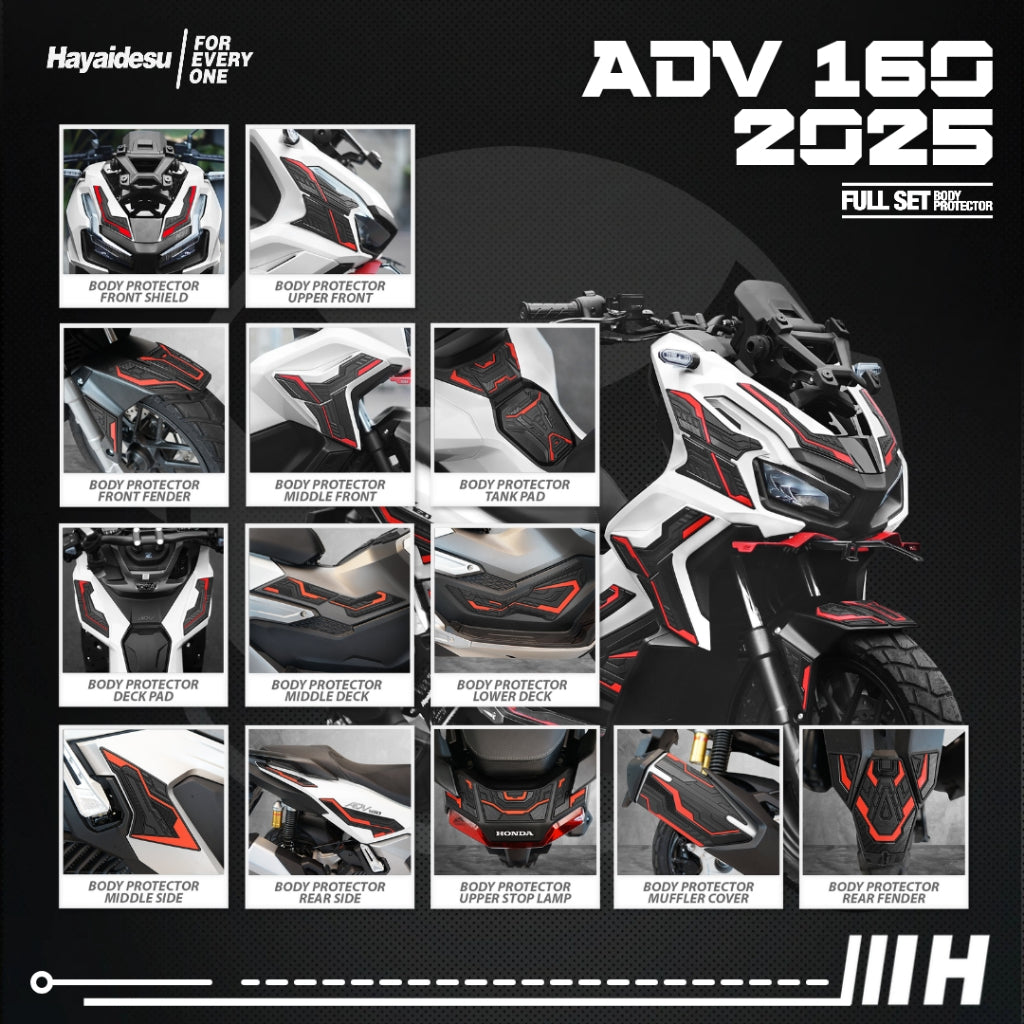 Hayaidesu Honda ADV 160 ROADSYNC (2025) Full Set Body Protector Cover