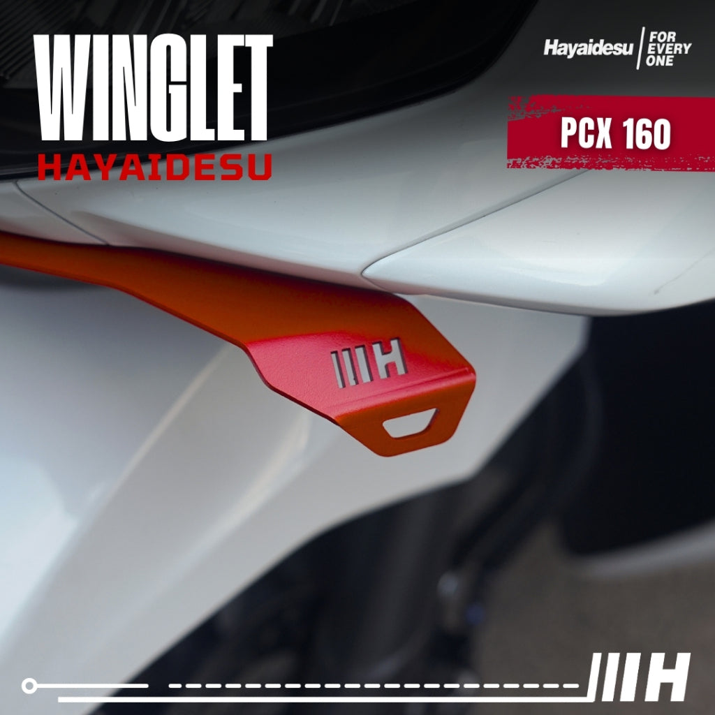 Hayaidesu Winglet Bawah Honda PCX 160 2025 CBS/ABS/Roadsync - Steel Material Sporty Look High Quality