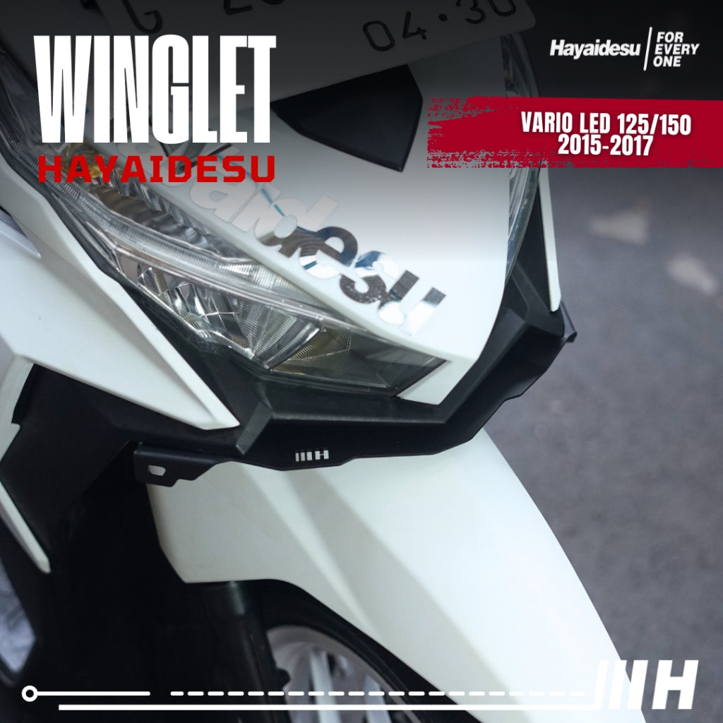 Hayaidesu Winglet Bawah Honda VARIO 125-150 (2015-2017) - Steel Material Sporty Look High Quality