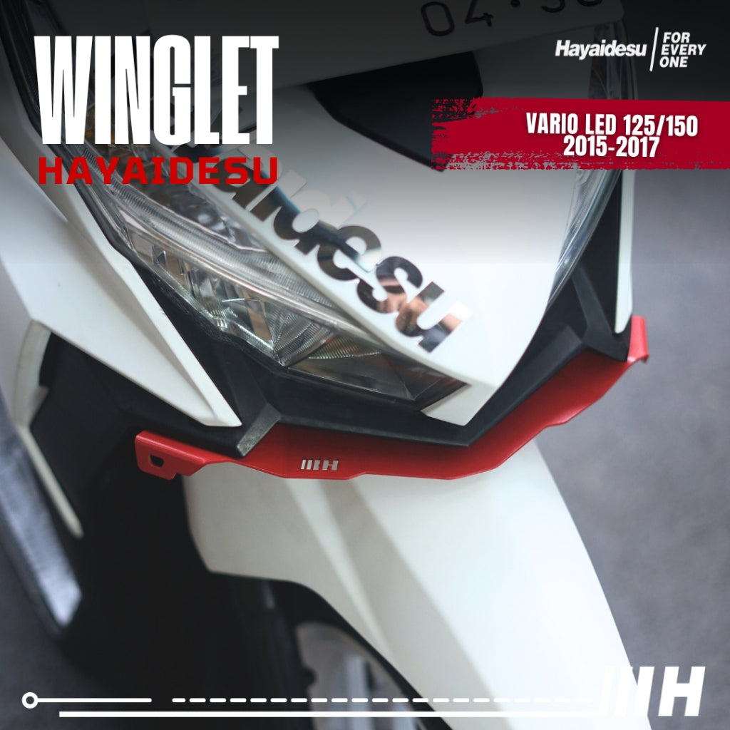 Hayaidesu Winglet Bawah Honda VARIO 125-150 (2015-2017) - Steel Material Sporty Look High Quality