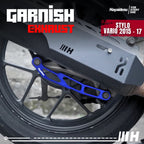 Hayaidesu Garnish Knalpot STYLO & VARIO 125/150 (2015-2017) - Garnish Variasi Full CNC Anodize