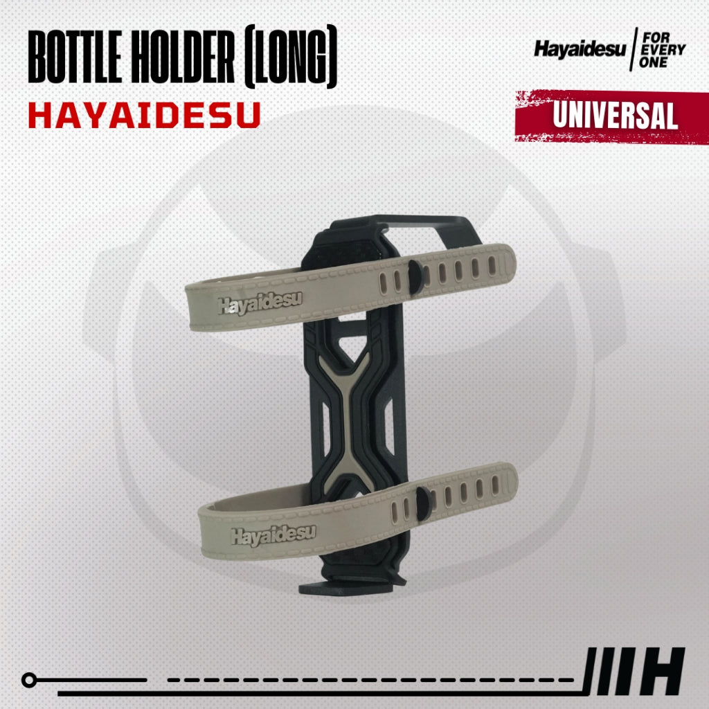 Hayaidesu Bottle Holder Spion Motor Tempat Dudukan Tumbler Air Minum Spion Motor Universal (Long)